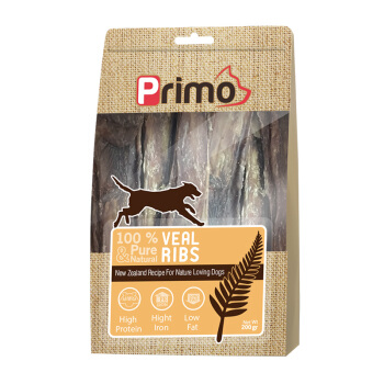 新西兰进口 不然呢(Primo)犬用风干零食新西兰进口风干小牛肋骨-200g-10704