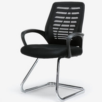 伯力斯 电脑椅 弓形脚办公职员椅 家用会议椅 黑色MD-0852