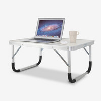 美达斯 铝合金折叠电脑桌 床上用 户外折叠小桌子 便携式 白色13944