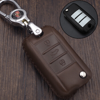 车达品荣威钥匙包真皮钥匙套RX5 i6 360 RX3 350 550 W5专用汽车钥匙扣棕