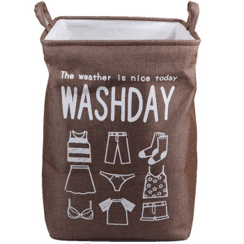 侑家良品脏衣篓 脏衣收纳筐 玩具整理袋收纳袋 典雅咖