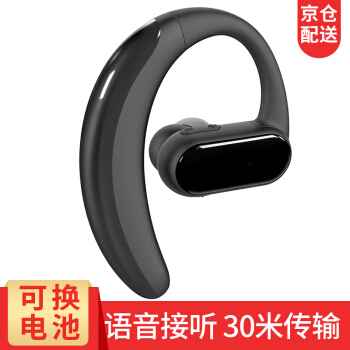 龙勋蓝牙耳机 商务无线蓝牙耳机双耳挂耳式运动音乐车载迷你蓝牙E1 911 HiFi音效 亮黑-单电池