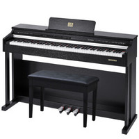 相思鸟(LOVEBIRD) 电钢琴 88键电子数码智能钢琴 成年人儿童 重锤三踏板亮光烤漆带翻盖 黑色XS3312
