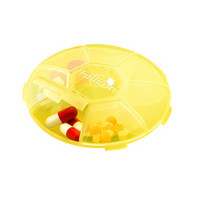 护立康Fillicon一周7天小药盒药品收纳盒分装盒密封分药盒防潮随身圆形药盒SB010