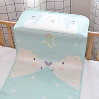 艾薇 凉席家纺 婴儿可水洗冰丝席 幼儿园宝宝儿童空调席子一体式带3D枕芯 120*60cm