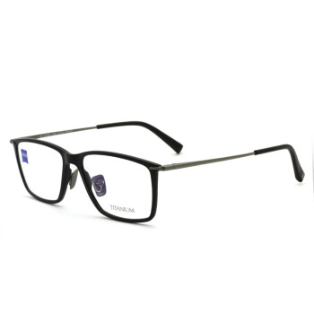 蔡司眼镜（Zeiss Eyewear）男女款 全框黑色镜框枪色镜腿眼镜框眼镜架 ZS-75007-F900 54MM