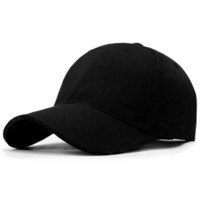 北诺（BETONORAY）棒球帽男户外休闲运动鸭舌帽女街头嘻哈帽子 光板款黑色
