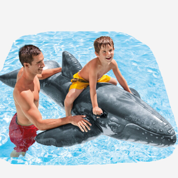 INTEX 57530写实鲸鱼儿童充气坐骑水上充气玩具浮排浮圈