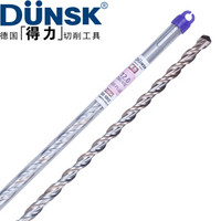 得力（DUNSK）进口坑钻 电锤钻头 四坑两刃钻嘴 12x350x410mm 圆柄两坑两槽冲击穿墙钻咀