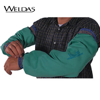 威特仕 / WELDAS 33-7416火狐狸绿色套袖电焊套袖手袖 41cm长耐磨阻燃棉套袖 1副