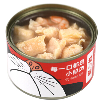 味及 猫的罐鸡肉虾仁宠物鲜肉罐头100g/罐 猫类通用湿粮零食