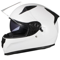 坦克（Tanked Racing）摩托车头盔电动电瓶车头盔带围脖双镜片 T129 秋冬全盔 XXL码 白色