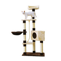 伊丽宠具超高带爬绳 高端剑麻6层超高猫架子猫窝一体猫别墅猫咪猫台玩具（LWS-0016）