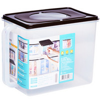 安买 带把手刻度塑料收纳整理箱套装冰箱冷藏冷冻储物盒密封保鲜盒 8000ml