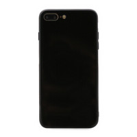 伟吉(WEIJI)iPhone 8Plus玻璃背壳手机壳保护套(钢化玻璃盖+TPU软边)轻薄全包防摔潮男女潮新款硬壳 亮瓷黑
