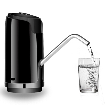 十咏 充电式桶装水抽水器 压水器 上水器 家用饮水机电动抽水 黑色SY-013