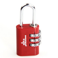 雨花泽（Yuhuaze）密码锁 迷你红色密码挂锁门锁旅行拉杆箱锁健身房锁背包锁（3个装）