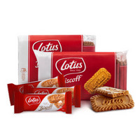 比利时进口 Lotus和情缤咖时焦糖饼干零食早餐下午茶点心124g+156g+25g*3袋