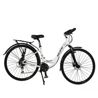索罗门（SOLOMO）X516  24速禧玛诺变速/避震前叉/机械碟刹/铝合金山地车自行车旅行车  白色