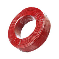 金山（JINSHAN)国标阻燃单芯塑铜线 硬线 电线 电缆 ZR-BV1.5平方 红100M/盘