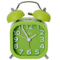 金莱特闹钟 创意静音时尚学生床头钟夜灯打铃钟 LT8624绿色