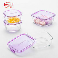iwaki 怡万家 日本iwaki怡万家玻璃保鲜盒碗饭盒便当盒冰箱微波炉赠品颜色随机
