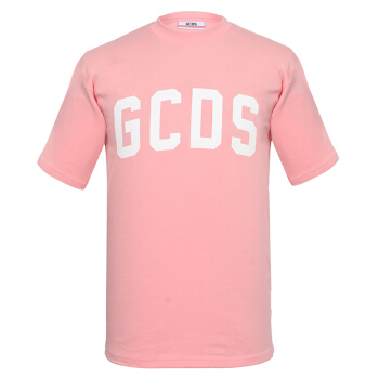 GCDS 男士粉色圆领短袖T恤衫 M020067 06 粉色 XL