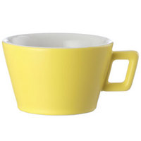 LOOKYAMI 马卡龙咖啡杯简约陶瓷咖啡杯子欧式杯纯色咖啡具 300cc浅黄