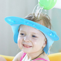 雨花泽 宝宝洗头帽 婴儿浴帽 儿童防水护耳洗澡帽 赠送搓澡搓背海绵1个