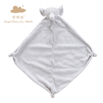 安琪迪（Angel Dear）安抚巾 婴儿口水巾安抚玩具毛绒布艺玩偶 灰色小象