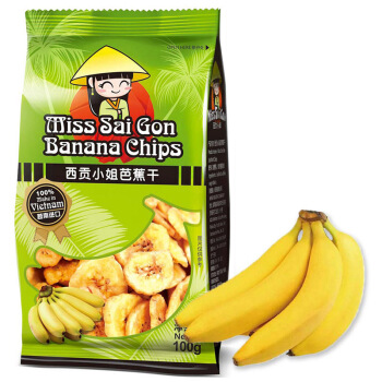 越南进口 西贡小姐（Miss.Sai Gon） 休闲零食 进口果蔬干 芭蕉干100g