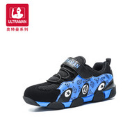 奥特曼童鞋 新款中小童小孩儿童运动鞋 A10191 黑天蓝 26码