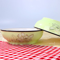 敏杨 陶瓷盘套装餐盘沙拉盘牛排盘碟家用日式6.5英寸绿色马卡龙釉2只装