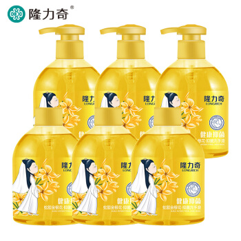 隆力奇蛇胆金银花抑菌清洁洗手液家庭套装500ml*6（瓶+瓶补）