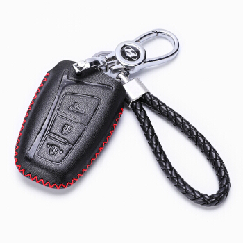 金銮殿（KING ETING）北京现代钥匙包真皮钥匙套 13-17款全新胜达雅尊捷恩斯格越专用汽车钥匙扣 G款热情红