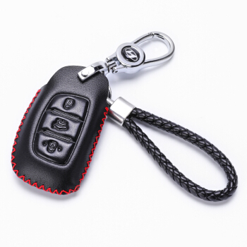 金銮殿（KING ETING）现代钥匙包真皮钥匙套 途胜领动名图朗动悦纳索塔纳九悦纳RV专用汽车钥匙扣 A款热情红