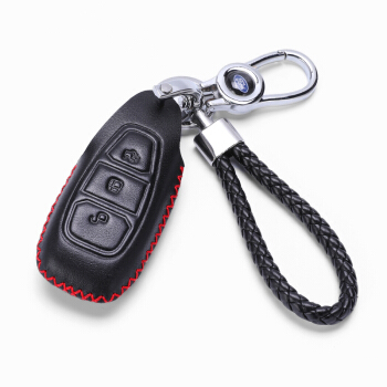 金銮殿（KING ETING）福特钥匙包真皮钥匙套 福克斯嘉年华翼虎翼博致胜专用汽车钥匙扣一键启动 B款热情红