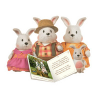L’il Woodzeez 小树灵动物家族系列 白兔一家 角色扮演 过家家 动物角色 爱心培养儿童玩具礼物 3岁+ 6006Z