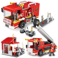 积高（COGO）消防系列之高压消防车2合1 儿童立体拼插拼装积木启蒙玩具模型礼物 184片 13022-1