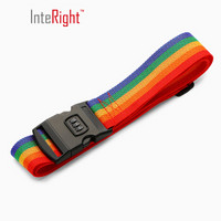 INTERIGHT PP一字型旅行行李箱密码锁绑带打包带1.8米拉杆箱打包捆绑带彩虹色