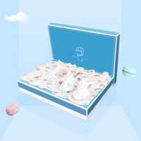 贝吻 新生儿礼盒 婴儿礼盒 婴儿衣服0-3个月独立包装套装礼盒马卡龙甜心 B1053白色15件套 59码