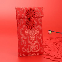 唐绣（TONSILK）创意织锦缎万元布艺红包袋新年春节结婚庆用品利是封红包封K03-3富贵花