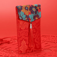唐绣（TONSILK）创意万元布艺红包袋结婚庆用品利是封个性新年压岁红包封C008-1太阳花