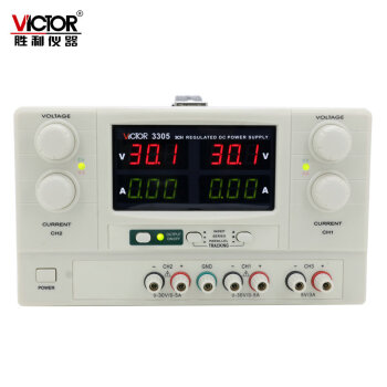 胜利仪器(VICTOR)  可调直流稳压电源 3位数显 带USB 线性电源 VC3305