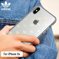 adidas（阿迪达斯）新品苹果iPhone X/Xs 5.8英寸手机壳保护套 时尚三叶草经典系列 防摔全包PU 透明