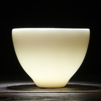 元青 主人杯（MULTIPOTENT） 中国白陶瓷茶具  手工羊脂玉 如脂玉 功夫茶具 简约品茗杯 菩提杯