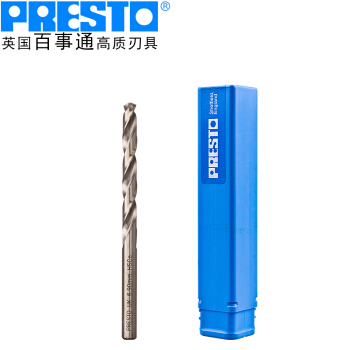 百事通（PRESTO）进口钻头含钴高速钢直柄麻花钻咀（直径:6.0mm 刃长:57.0mm 全长:93mm）