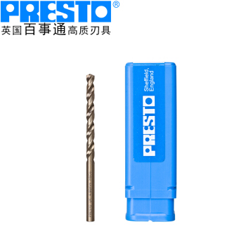 百事通（PRESTO）进口钻头含钴高速钢直柄麻花钻咀（直径:4.0mm 刃长:43.0mm 全长:75mm）