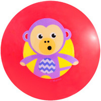 费雪Fisher-Price 充气玩具球 宝宝手抓摇铃球婴幼儿童小皮球卡通拍拍球10cm 红色猴子F0929