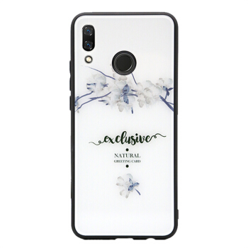 伟吉华为nova3手机壳 HUAWEI nova3玻璃手机壳（钢化玻璃后盖+TPU软边）防摔全包新款硬壳 棉花图案